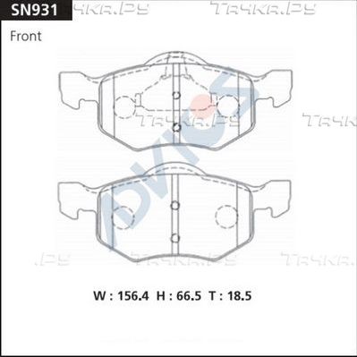 Тормозные колодки Advics. Артикул SN931