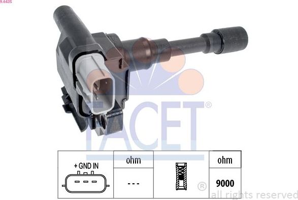 Катушка зажигания Facet Made in Italy - OE Equivalent. Артикул 9.6435