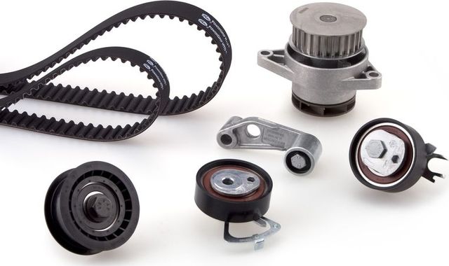 Помпа (водяной насос) с комплектом ремня ГРМ Gates PowerGrip® для Audi A2 2002-2005. Артикул KP25565XS-2