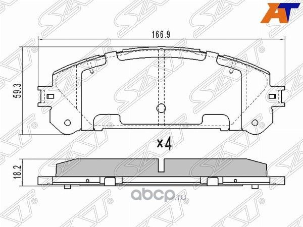 Колодки тормозные FR LEXUS RX350450 08- (SAT). Артикул ST0446548150