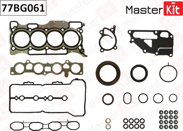 Полный комплект прокладок ДВС NISSAN TEIDA,QASHQAI HR16DE 1.6I 03 (Master KIT). Артикул 77BG061