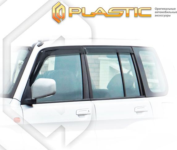 Дефлекторы СА Пластик для окон (Classic полупрозрачный) Mitsubishi Pajero IO 1998-2007. Артикул 2010030304052