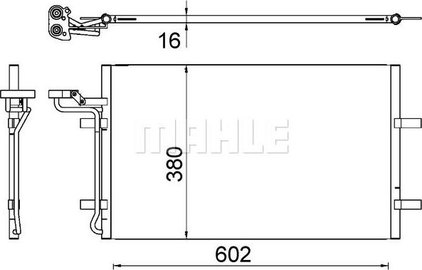 Радиатор кондиционера (конденсатор) Mahle Behr. Артикул AC 725 000S