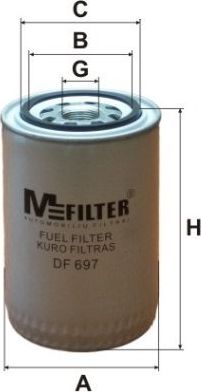 Топливный фильтр MFilter. Артикул DF 697