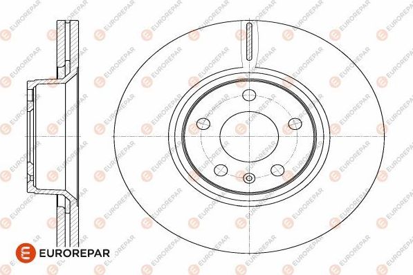 Тормозной диск Eurorepar. Артикул 1642756280