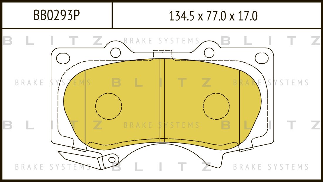Колодки тормозные дисковые передние Toyota Land Cruiser 2003 (Blitz). Артикул BB0293P