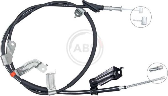 Трос ручника (тросик ручного тормоза) ABS для Subaru Forester IV 2012-2018. Артикул K17807