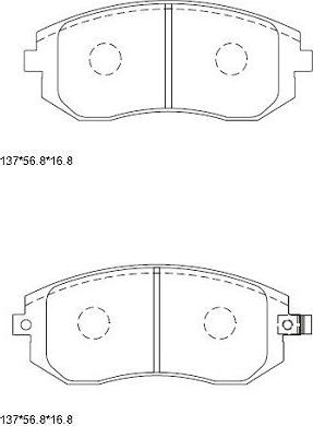Тормозные колодки Asimco. Артикул KD3704