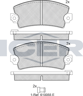 Тормозные колодки Icer. Артикул 180060