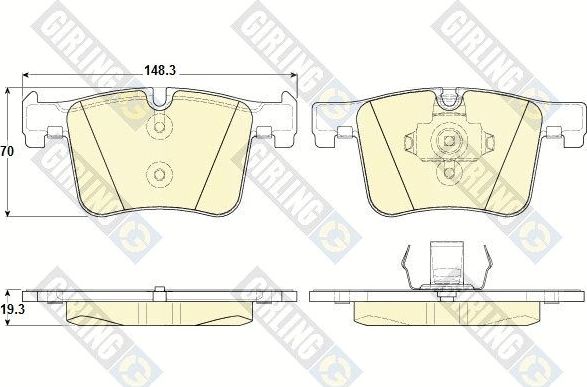 Тормозные колодки Girling передние для BMW 2 F22 2012-2026. Артикул 6119422