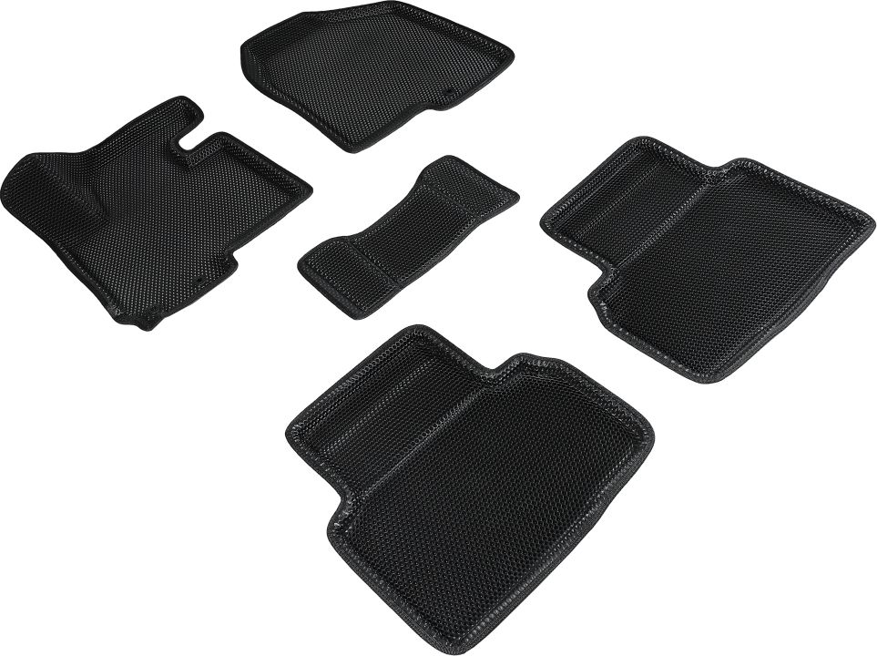 Коврики Seintex 3D EVA Соты для салона Hyundai ix35 I 2010-2015 ЧЕРНЫЕ. Артикул 95401