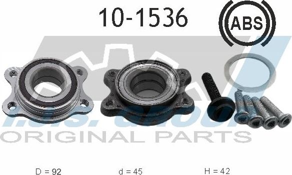 Ступичный подшипник (комплект) IJS Group Technology & Quality. Артикул 10-1536