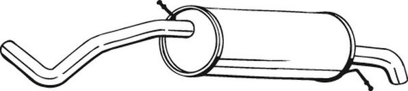 Глушитель (задняя часть) Bosal для Skoda Fabia II 2007-2009. Артикул 278-231