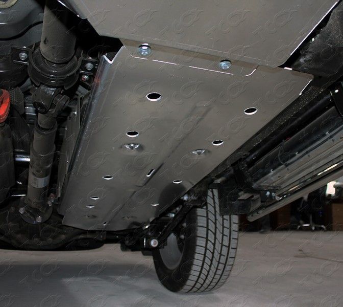 Защита алюминиевая ТСС (4 мм) для бака Haval H9 2015-2026. Артикул ZKTCC00407