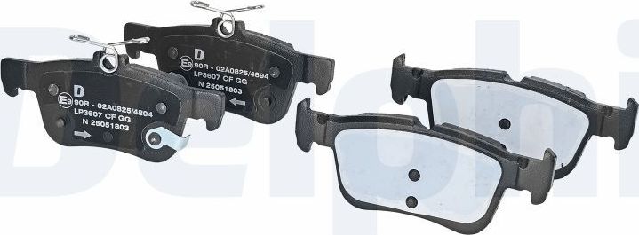 Тормозные колодки Delphi (Low-Metallic). Артикул LP3607