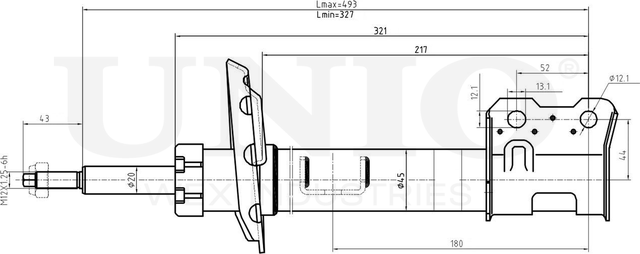 Амортизатор подвески (Unio). Артикул SAB-10052