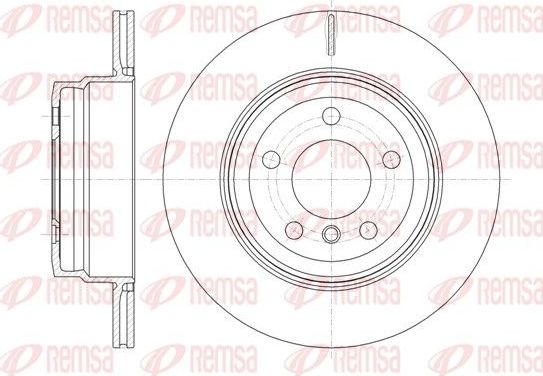 Тормозной диск Remsa задний для BMW X5 II (E70) 2006-2013. Артикул 61287.10