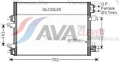 Радиатор кондиционера (конденсатор) AVA (алюминий). Артикул JE5060D