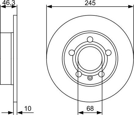 Тормозной диск Bosch задний для Brilliance M2 (BS4) I 2007-2014. Артикул 0 986 479 V52