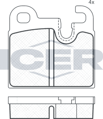 Тормозные колодки Icer. Артикул 180302