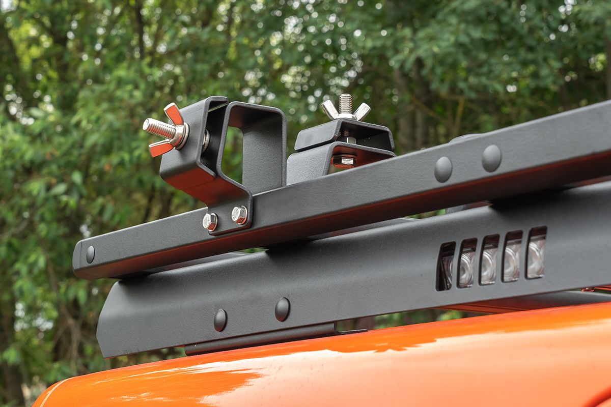 Кронштейны РИФ для бокового крепления домкрата Hi-Jack к алюминиевому багажнику (платформе). Артикул RIF000-99073