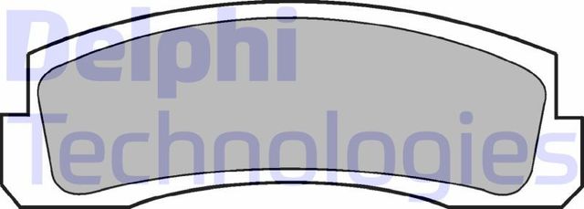 Тормозные колодки Delphi (Low-Metallic) передние для Chevrolet Niva I 2002-2021. Артикул LP189