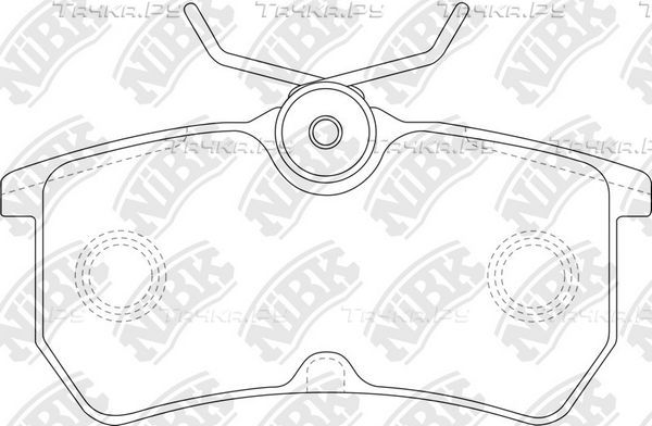 Тормозные колодки NiBK задние для Ford Fiesta VI 2013-2019. Артикул PN0120