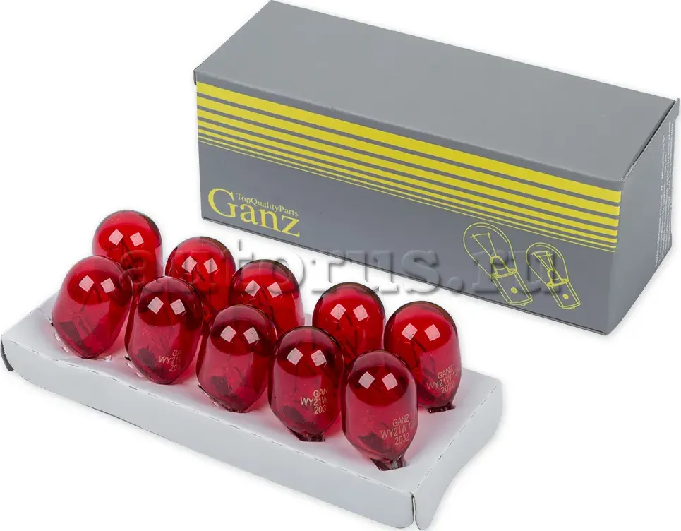 Лампа 12V WY21W 21W W3x16d GANZ 1 шт. BOX GIP06034. Артикул GIP06034