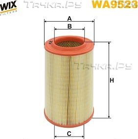 Воздушный фильтр WIX Filters для Fiat Ducato III 2006-2026. Артикул WA9523