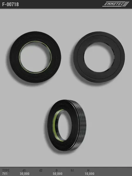 Сальник 30,00/50,00*10,00 тип 7V1 (Emmetec). Артикул F00718