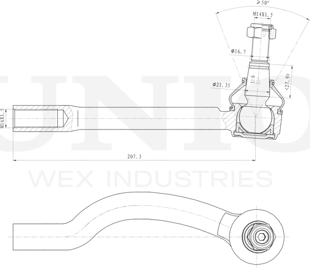 Наконечник рулевой тяги (Unio). Артикул SSP-10096
