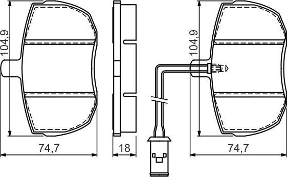 Тормозные колодки Bosch. Артикул 0 986 494 535
