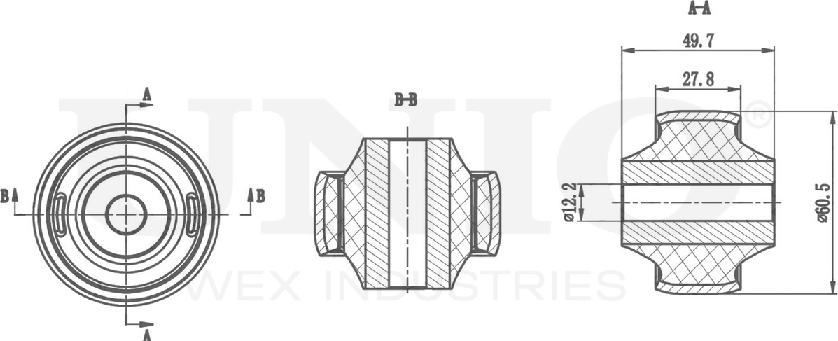 Сайлентблок рычага подвески (Unio). Артикул RMP-20124