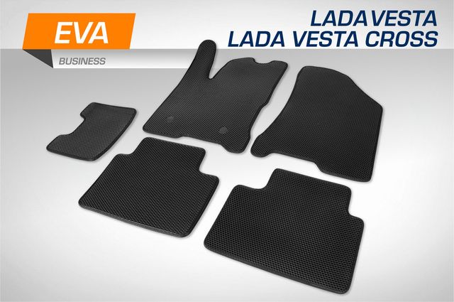Коврики AutoFlex в салон автомобиля EVA (ЭВА, ЕВА) Business для Lada Vesta/Vesta Cross седан, универсал 2015-2026. Артикул 3600101