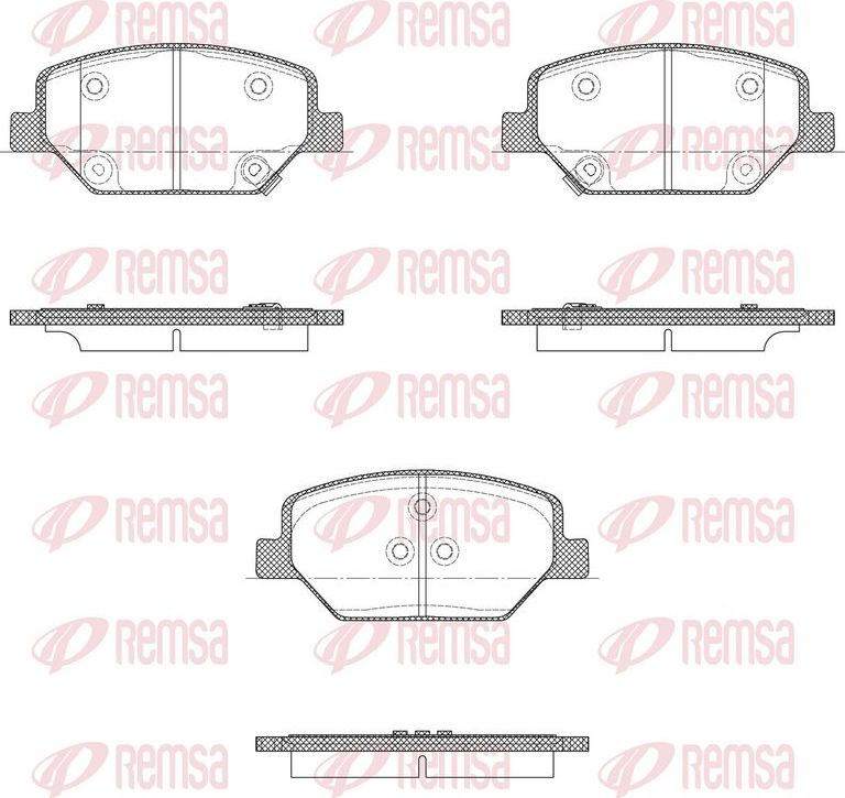 Тормозные колодки Remsa. Артикул 1631.02