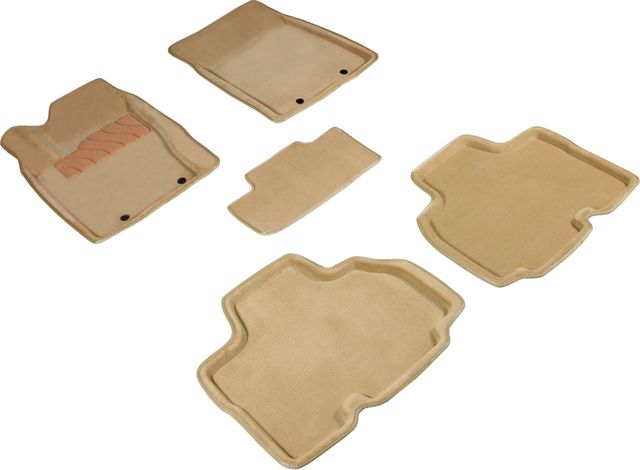 Коврики Seintex 3D ворсовые для салона SsangYong Kyron 2011-2015 Бежевые. Артикул 84749