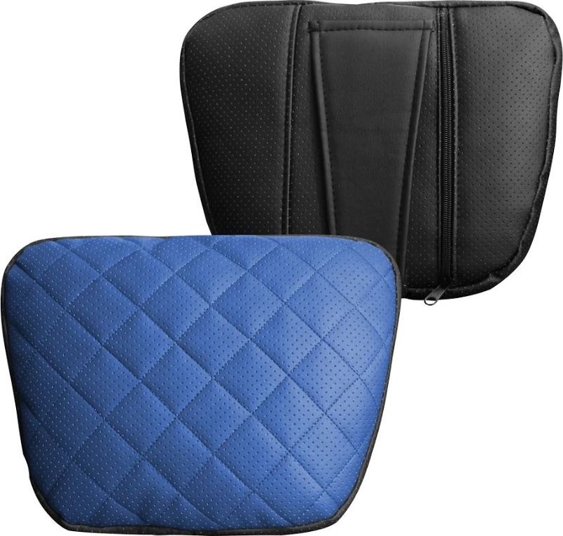 Подушка PSV Lux Way Ромб на подголовник, Синий, экокожа. Артикул 132342