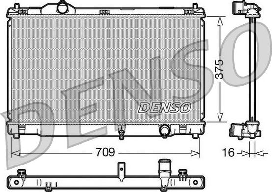 Радиатор охлаждения двигателя Denso (алюминий). Артикул DRM51001