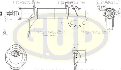 Амортизатор G.U.D. передний левый для Hyundai Trajet I 1999-2008. Артикул GSA334361
