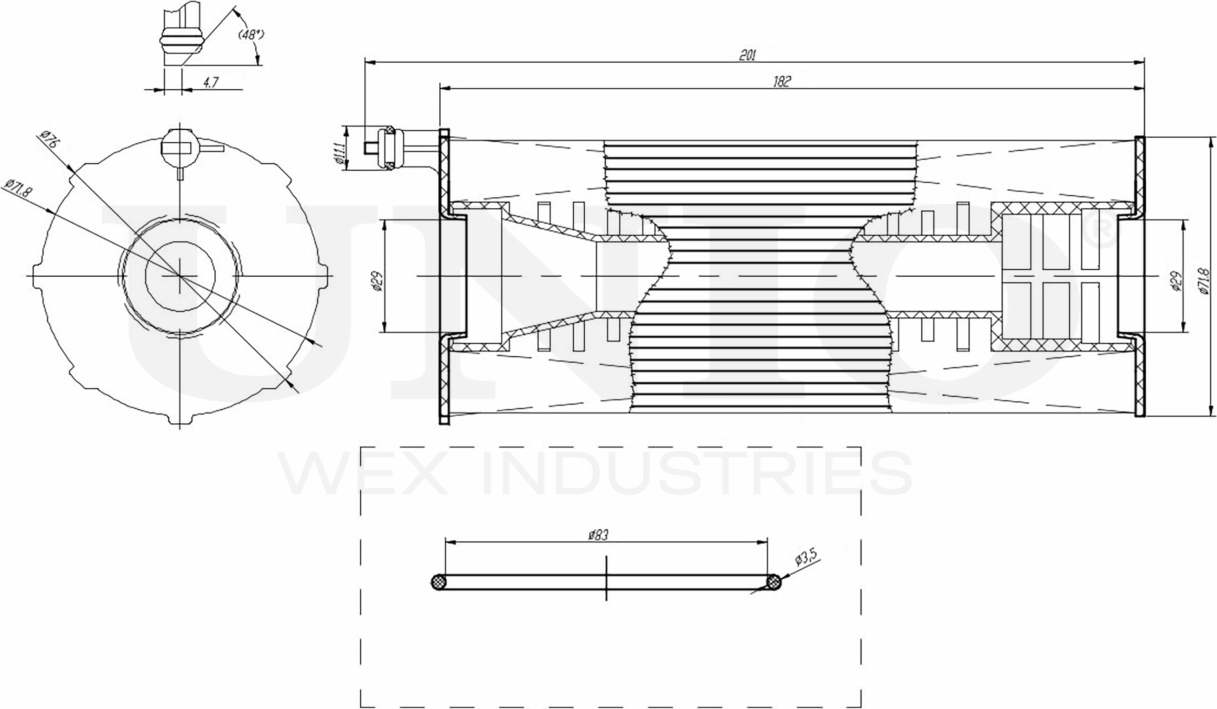 Фильтр масляный (Unio). Артикул FLT-20045