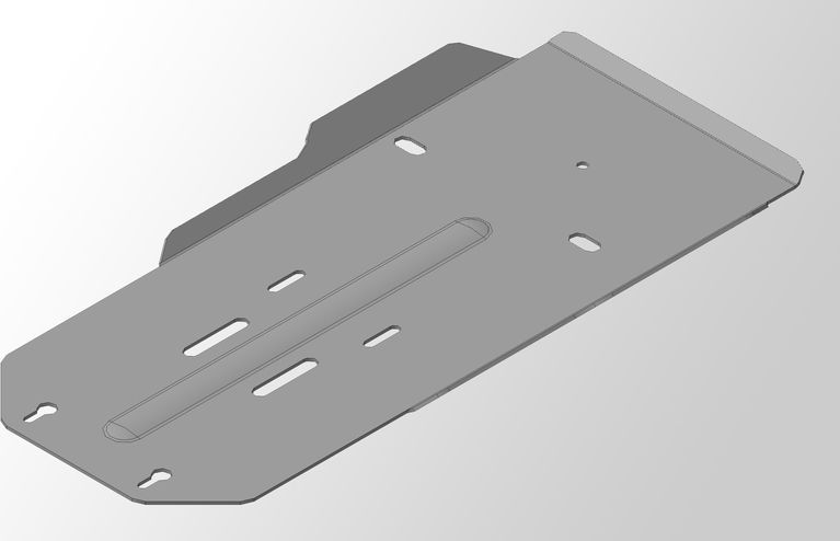 Защита алюминиевая ТСС (4 мм) для КПП и РК Infiniti FX 2008-2013. Артикул ZKTCC00005