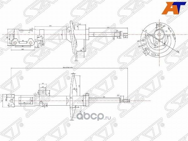 Стойка задняя TOYOTA CAMRYWINDOMLEXUS ES300 03-0 (SAT). Артикул ST4854039495