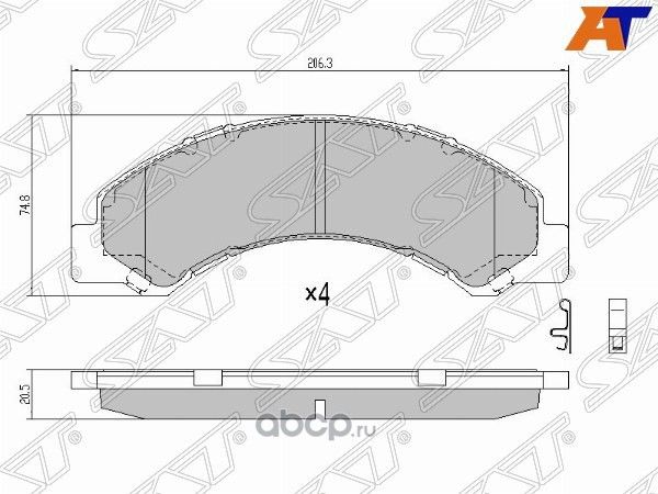Колодки тормозные FR HINO 300 (SAT). Артикул ST0446537230