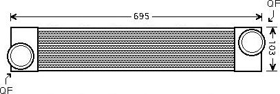 Интеркулер AVA для BMW 5 V (E60/E61) 2002-2010. Артикул BWA4346