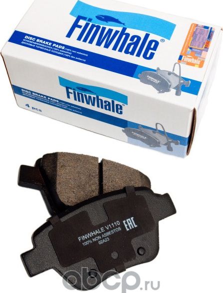 Колодки тормозные SKODA OCTAVIA 04-/SUPERB 08-/VW CADDY/TOURAN 10- задние (Finwhale). Артикул V1110