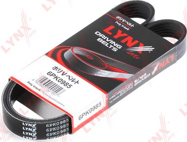 Приводной ремень поликлиновой LYNXauto для Fiat Punto I 1994-2000. Артикул 6PK0985