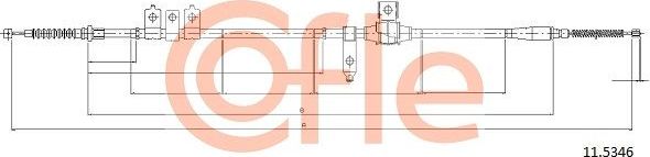 Трос ручника (тросик ручного тормоза) Cofle. Артикул 11.5346