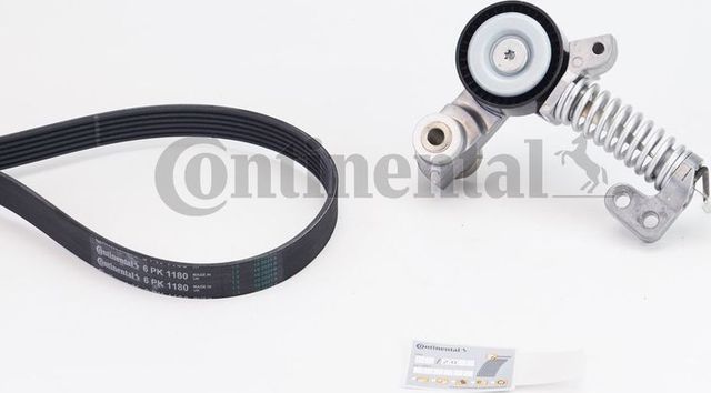 Приводной ремень поликлиновой с роликами (комплект) ContiTech для Volvo XC60 II 2017-2026. Артикул 6PK1180K4