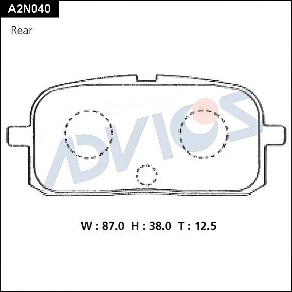 Тормозные колодки Advics. Артикул A2N040
