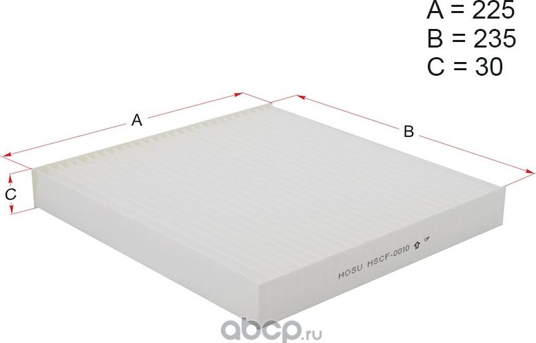 Фильтр салона HONDA CR-V 07-/ACCORD 02-/CIVIC 06 (Hosu). Артикул HSCF0010